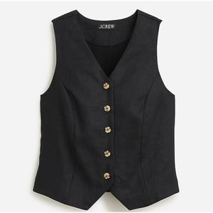 NWOT J.Crew Slim Fit Vest in Linen 0